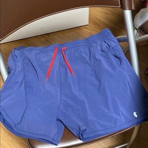 Cotopaxi Blue Shorts with Red Drawstring